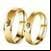 Gold wedding couple rings around the world 